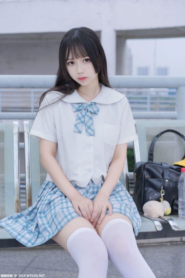 喵糖映画 – VOL.015 半度度度喵 白丝格子裙[43P381M]