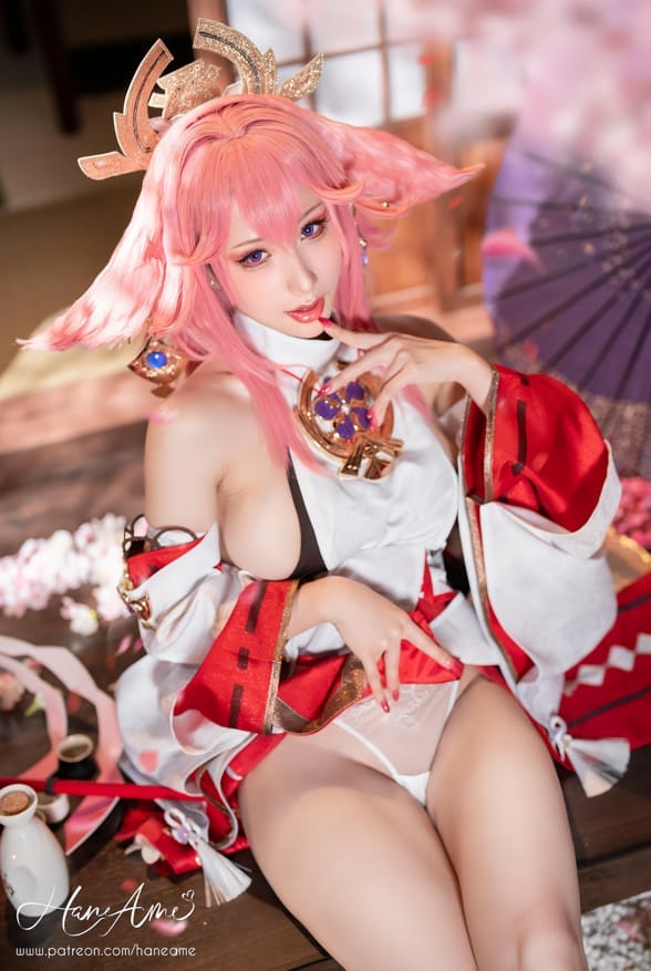 雨波_HaneAme &#8211; NO.185 原神 八重神子 Yae Miko[34P/81MB]