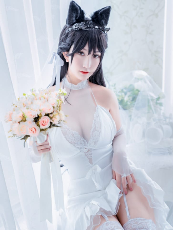 猫九酱Sakura &#8211; NO.11 碧蓝誓约欧根亲王爱宕婚纱[4V/95P/936MB]